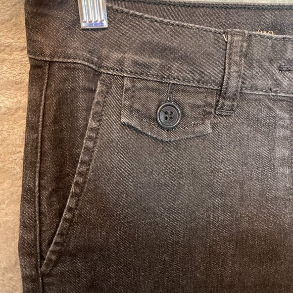 Talbots Women Classic Mid Rise Dark Gray Bootcut Stretch Denim Jean Trouser 10P - Picture 4 of 13